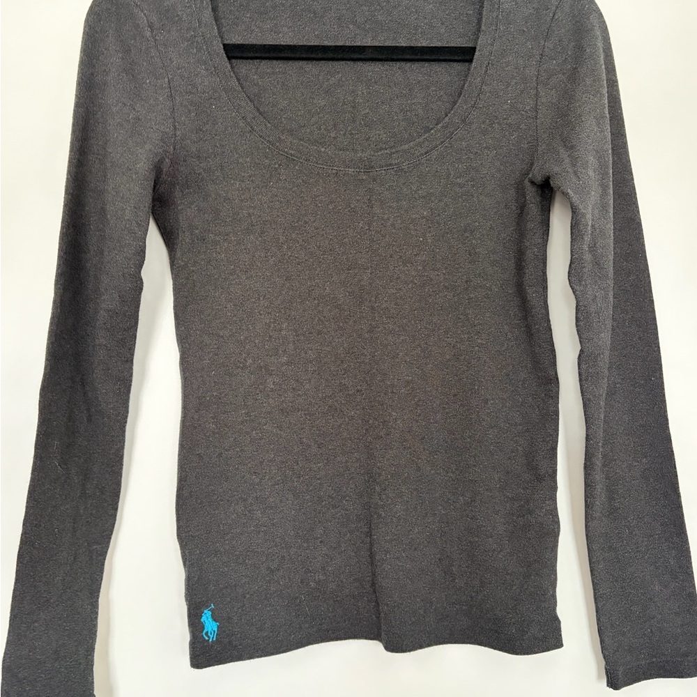 Polo by Ralph Lauren Charcoal Long Sleeve Tee